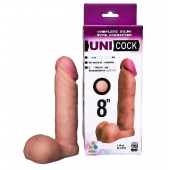 Фаллическая насадка для страпона UNICOCK 8  - 20 см. - LOVETOY (А-Полимер) - купить с доставкой в Ярославле