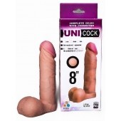 Фаллическая насадка для страпона UNICOCK 8  - 20 см. - LOVETOY (А-Полимер) - купить с доставкой в Ярославле