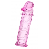 Розовая насадка фаллической формы - 12,5 см. - A-toys - в Ярославле купить с доставкой