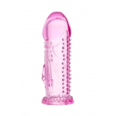 Розовая насадка на пенис с шипиками и коготком - 13,5 см. - A-toys - в Ярославле купить с доставкой