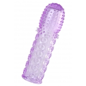 Фиолетовая рельефная насадка на пенис - 13,5 см. - A-toys - в Ярославле купить с доставкой
