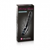 Вибратор с электростимуляцией Sizzling Simon Black Edition - 27 см. - MyStim - купить с доставкой в Ярославле