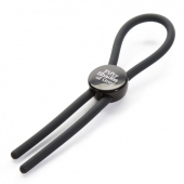 Тёмно-серое эрекционное кольцо с зажимом Again and Again Adjustable Cock Ring - Fifty Shades of Grey - в Ярославле купить с доставкой