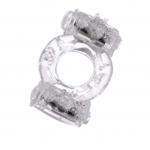 Прозрачное виброкольцо с двумя вибропульками - Toyfa Basic - в Ярославле купить с доставкой