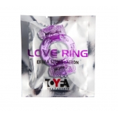 Фиолетовое виброкольцо с двумя вибропульками - Toyfa Basic - в Ярославле купить с доставкой