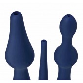 Набор из 3 универсальных насадок для анального душа Universal 3 Piece Silicone Enema Attachment Set - XR Brands - купить с доставкой в Ярославле