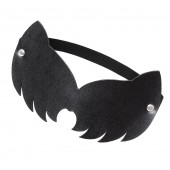 Черная закрытая кожаная маска с ушками кошки - Pecado - купить с доставкой в Ярославле