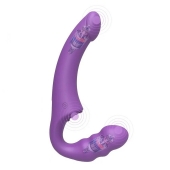 Фиолетовый безремневой страпон Straples Strap-On Dildo - Erokay - купить с доставкой в Ярославле