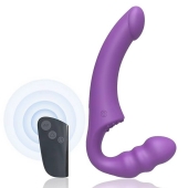 Фиолетовый безремневой страпон Straples Strap-On Dildo - Erokay - купить с доставкой в Ярославле