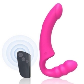 Розовый безремневой страпон Straples Strap-On Dildo - Erokay - купить с доставкой в Ярославле