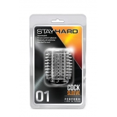 Прозрачная насадка с шипами STAY HARD COCK SLEEVE 01 CLEAR - Blush Novelties - в Ярославле купить с доставкой