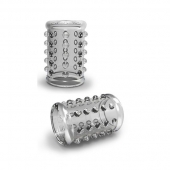 Прозрачная насадка на пенис с шишечками STAY HARD COCK SLEEVE 02 CLEAR - Blush Novelties - в Ярославле купить с доставкой