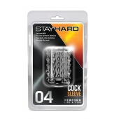 Прозрачная насадка с бороздками STAY HARD COCK SLEEVE 04 CLEAR - Blush Novelties - в Ярославле купить с доставкой