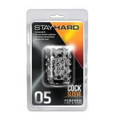 Прозрачная насадка с капельками STAY HARD COCK SLEEVE 05 CLEAR - Blush Novelties - в Ярославле купить с доставкой