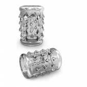 Прозрачная насадка с капельками STAY HARD COCK SLEEVE 05 CLEAR - Blush Novelties - в Ярославле купить с доставкой