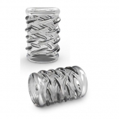 Прозрачная насадка с объёмными чёрточками STAY HARD COCK SLEEVE 06 CLEAR - Blush Novelties - в Ярославле купить с доставкой