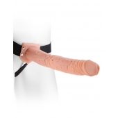 Фаллопротез телесного цвета Hollow Strap-On - 29 см. - Pipedream - купить с доставкой в Ярославле