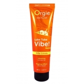 Гель с эффектом вибрации Lube Tube Vibe Medium Pina Colada - 100 мл. - ORGIE - купить с доставкой в Ярославле