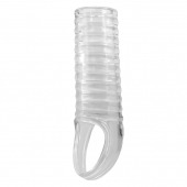 Прозрачная насадка на пенис с ребрышками и подхватом мошонки - Baile - в Ярославле купить с доставкой