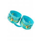 Голубые однослойные кожаные оковы - Pecado - купить с доставкой в Ярославле