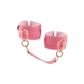 Розовые однослойные кожаные оковы - Pecado - купить с доставкой в Ярославле