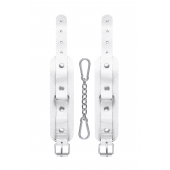 Белые узкие наручники-браслеты со скруглёнными углами - Pecado - купить с доставкой в Ярославле