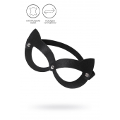 Черная открытая маска с ушками кошки - Pecado - купить с доставкой в Ярославле