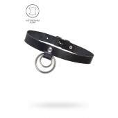 Черный чокер-ошейник с кольцом в кольце - Pecado - купить с доставкой в Ярославле