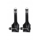 Черные подвесы с белой строчкой - Pecado - купить с доставкой в Ярославле