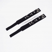 Черные кожаные оковы с регулируемыми ремешками - Crazy Handmade - купить с доставкой в Ярославле