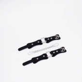 Черные кожаные наручники с кольцом - Crazy Handmade - купить с доставкой в Ярославле