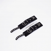 Черные кожаные наручники Sex - Crazy Handmade - купить с доставкой в Ярославле