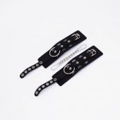 Черные кожаные наручники Sex - Crazy Handmade - купить с доставкой в Ярославле