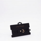 Черный кожаный ошейник с золотистой фурнитурой - Crazy Handmade - купить с доставкой в Ярославле