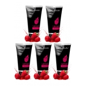 Набор из 5 съедобных лубрикантов JUJU со вкусом малины - JuJu - купить с доставкой в Ярославле