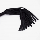 Черный кожаный флоггер - 45 см. - Crazy Handmade - купить с доставкой в Ярославле