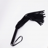 Черный кожаный флоггер - 45 см. - Crazy Handmade - купить с доставкой в Ярославле