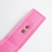 Черно-розовый ошейник с золотистой фурнитурой - Crazy Handmade - купить с доставкой в Ярославле