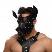 Черная кожаная маска «Собака» - Crazy Handmade - купить с доставкой в Ярославле