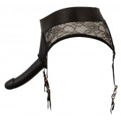 Черный женский страпон Strap-on Set: трусики и насадка - Orion - купить с доставкой в Ярославле