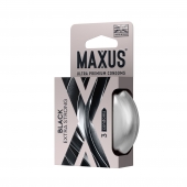 Черные утолщенные презервативы MAXUS Extra Strong с железным кейсом - 3 шт. - Maxus - купить с доставкой в Ярославле