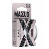 Черные утолщенные презервативы MAXUS Extra Strong с железным кейсом - 3 шт. - Maxus - купить с доставкой в Ярославле