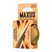 Точечные презервативы MAXUS 2000 Amazing Dots с железным кейсом - 3 шт. - Maxus - купить с доставкой в Ярославле