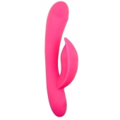 Розовый перезаряжаемый вибромассажер Sidney с функцией поглаживания - 19,5 см. - Baile