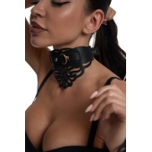 Фигурный чокер с узорами и золотистой фурнитурой - Crazy Handmade - купить с доставкой в Ярославле