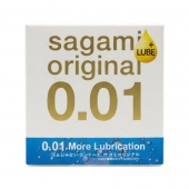Увлажнённый презерватив Sagami Original 0.01 Extra Lub - 1 шт. - Sagami - купить с доставкой в Ярославле