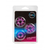 Набор из 3 лиловых эрекционных колец различной формы - Erowoman-Eroman - в Ярославле купить с доставкой