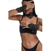 Фигурный набор для БДСМ-игр с узорами и золотистой фурнитурой - Crazy Handmade - купить с доставкой в Ярославле