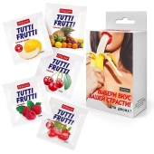 Набор из 5 саше съедобных смазок Tutti-Frutti - Биоритм - купить с доставкой в Ярославле