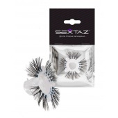 Эластичное эрекционное кольцо с черными «ресничками» - Sextaz - в Ярославле купить с доставкой